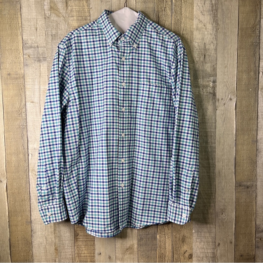Saddlebred Easy Care Oxford Size 16-1/2 34/35 1 Pocket Long Sleeve Butto…
